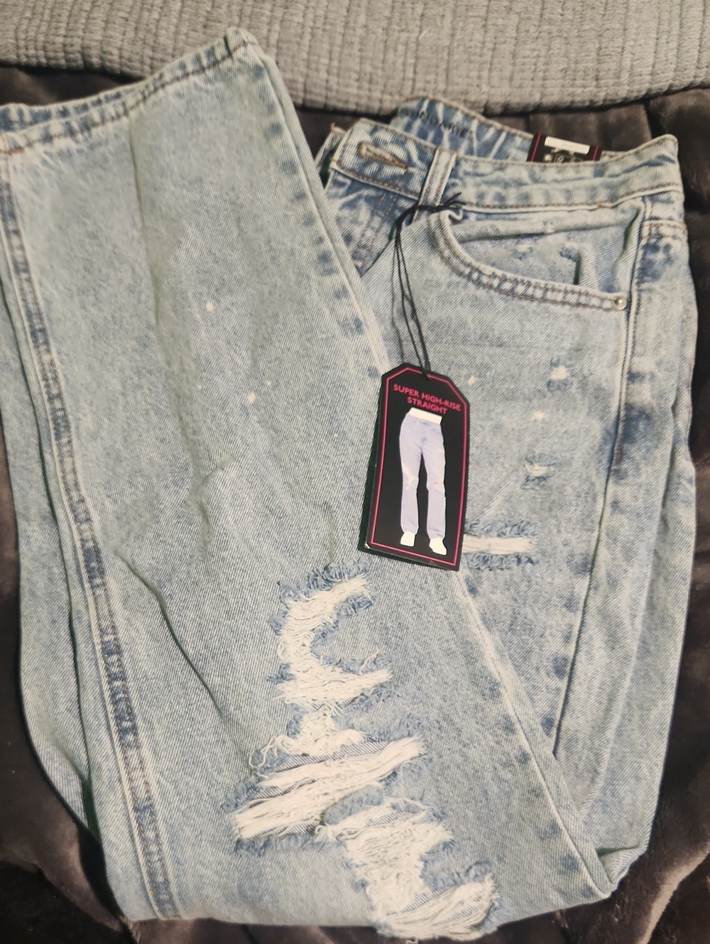 NOBO Distressed Straight Leg Jeans